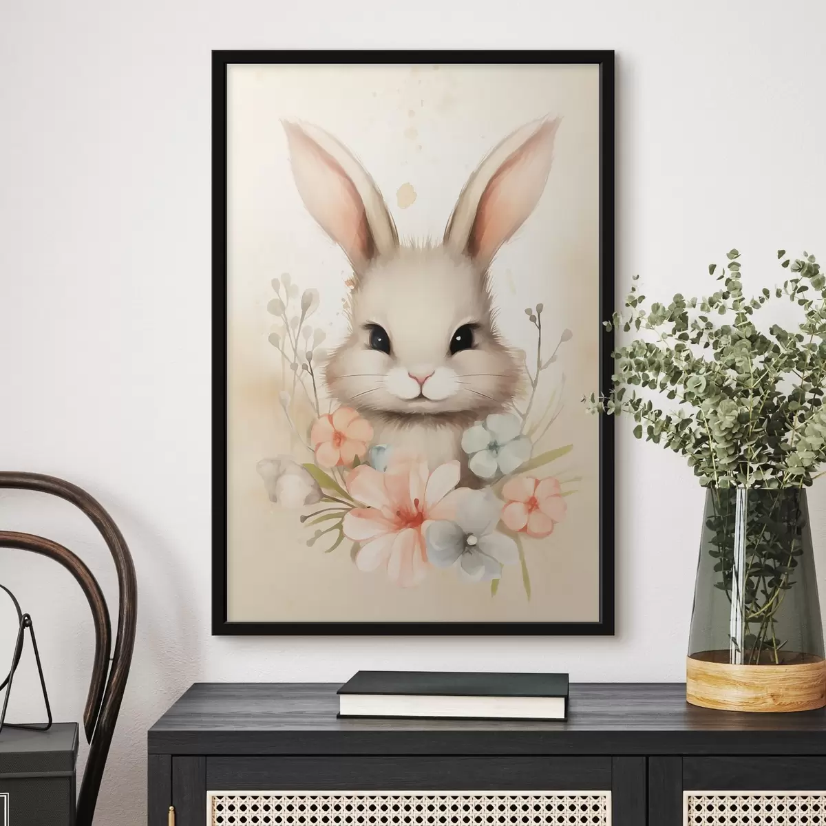 Poster Pysanka sobre un delicado fondo azul f44385