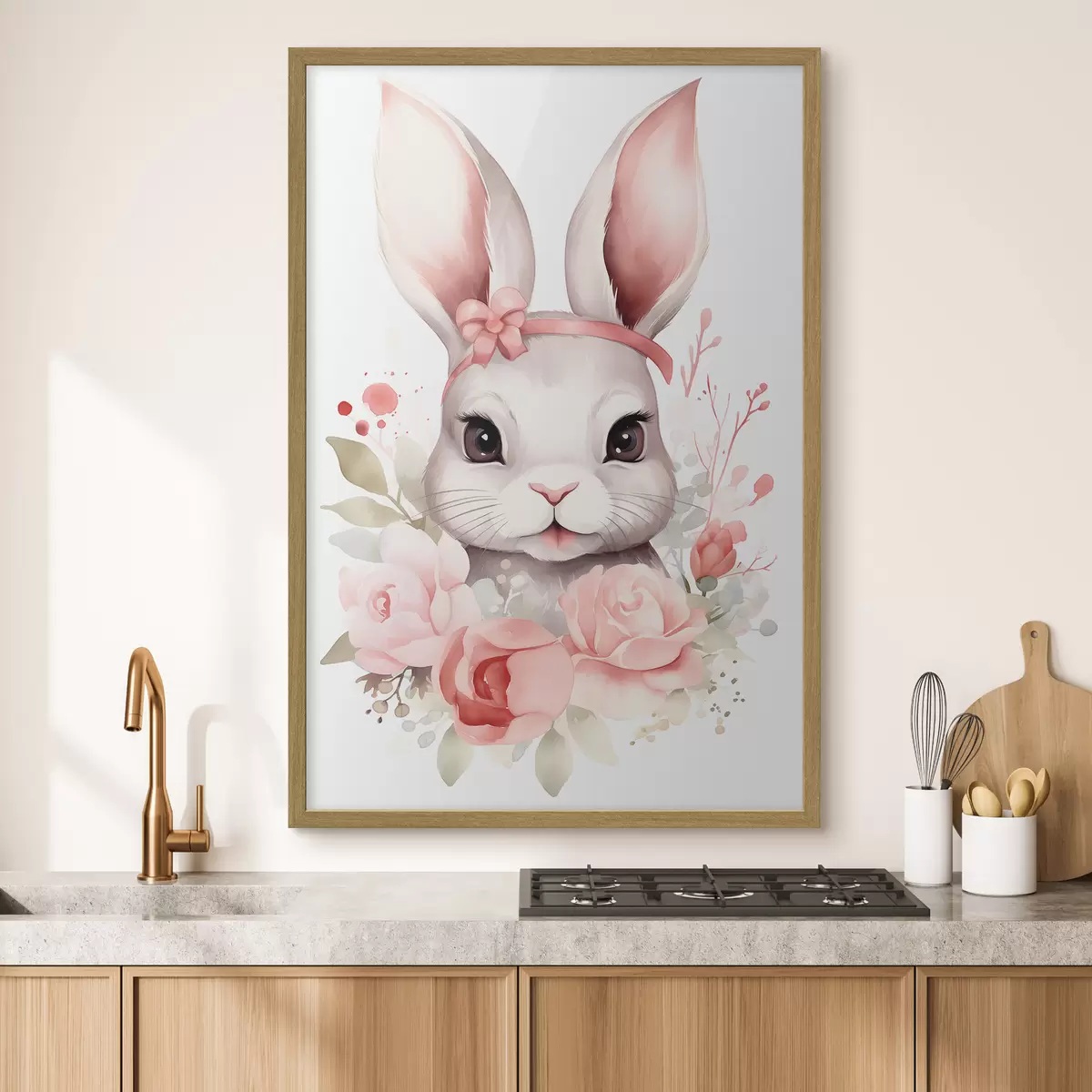 Poster Liebre de acuarela f44387