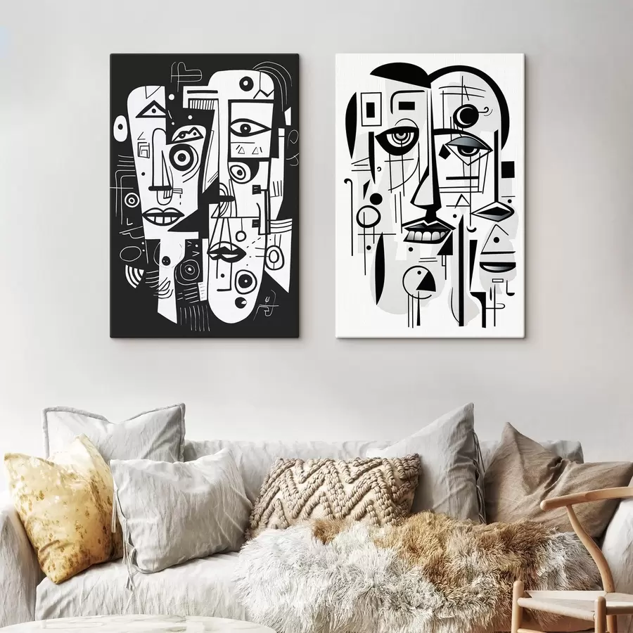 murales de pared Caras abstractas m00456