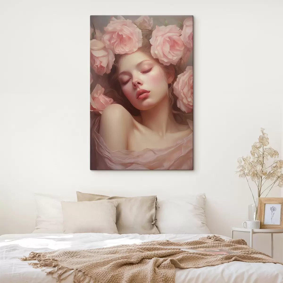 murales de pared chica en flores s44270
