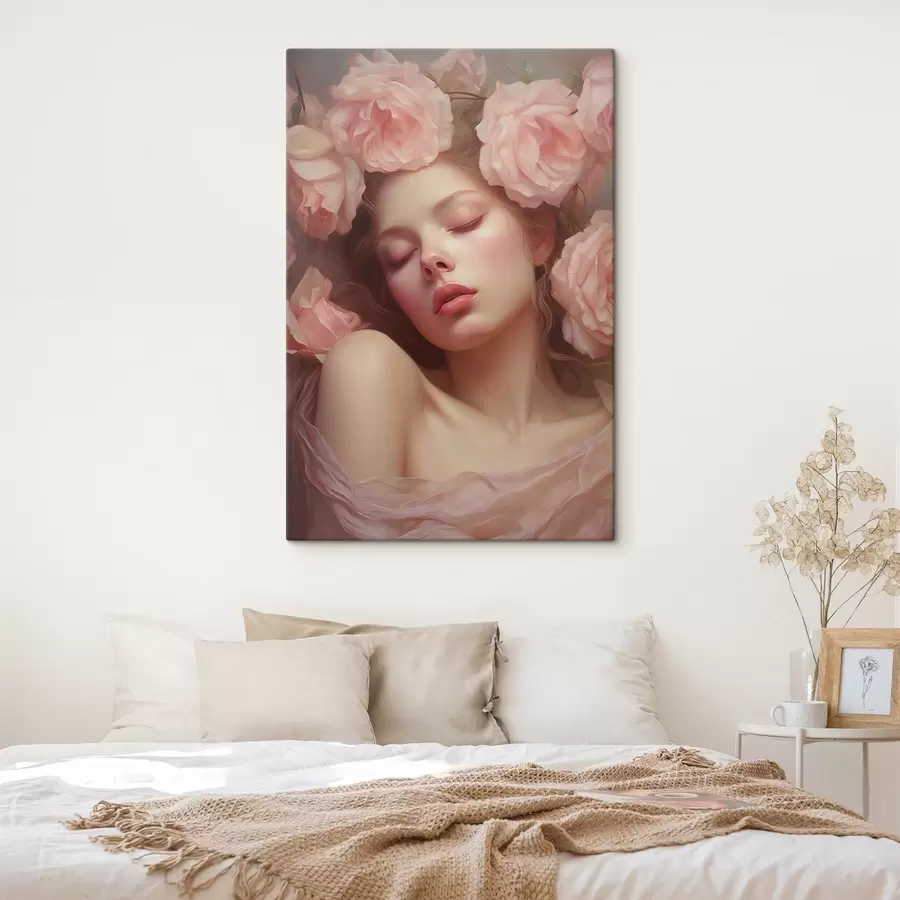 murales de pared chica en flores s44270