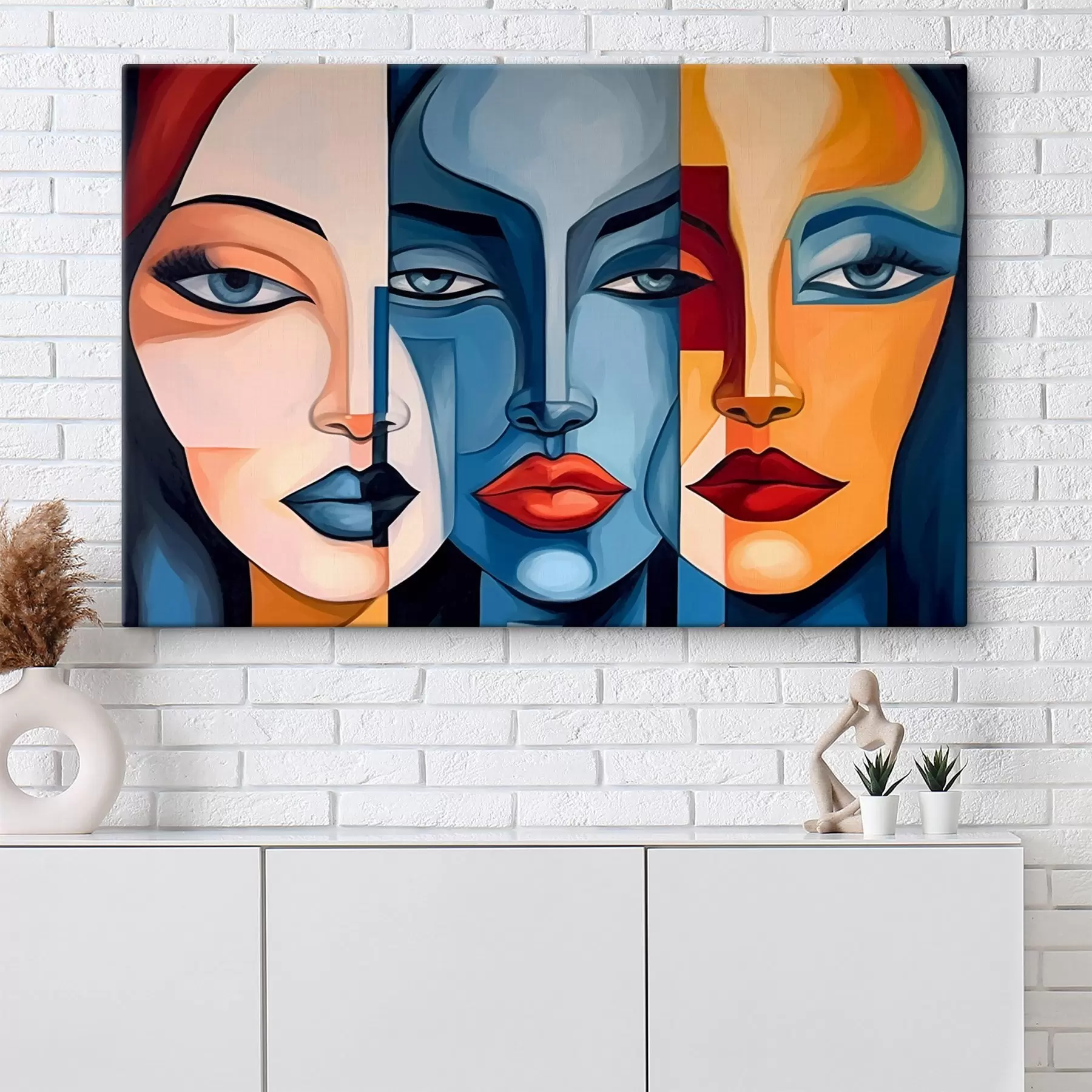 murales de pared Caras abstractas s44279