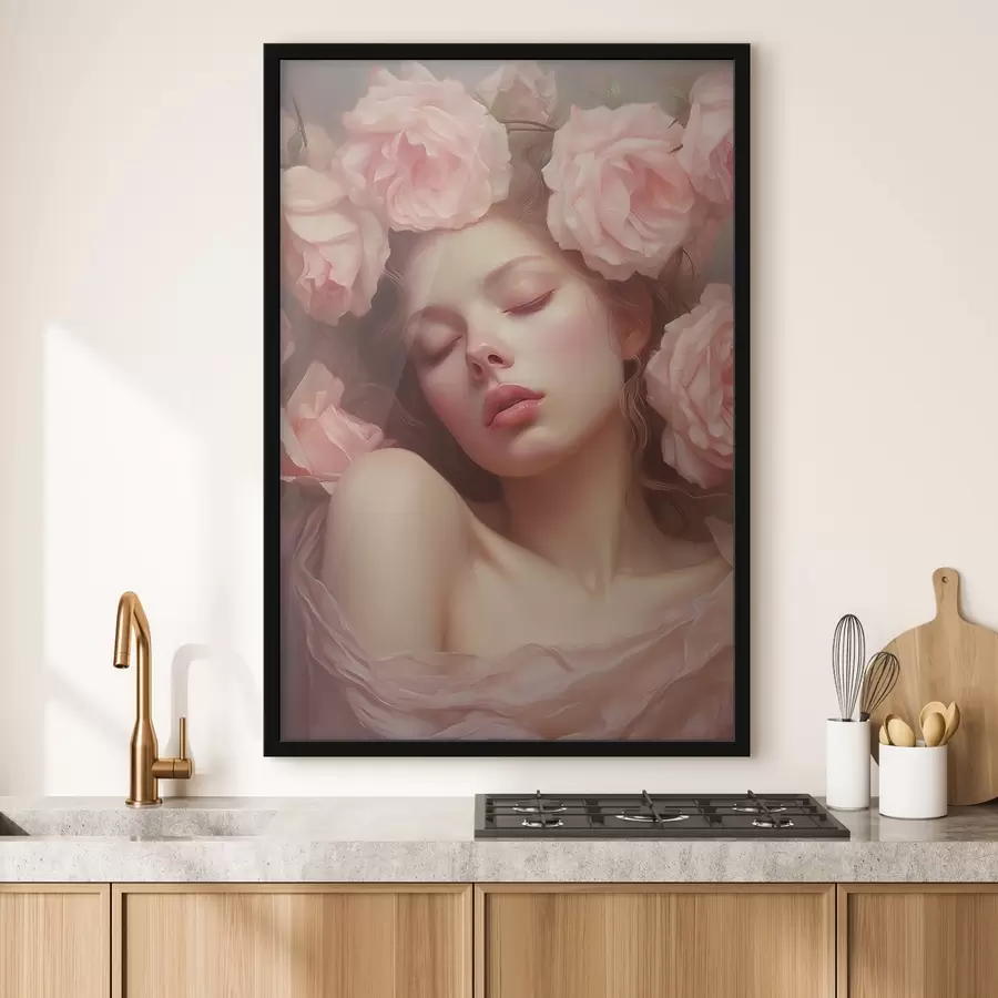 murales de pared chica en flores f44270