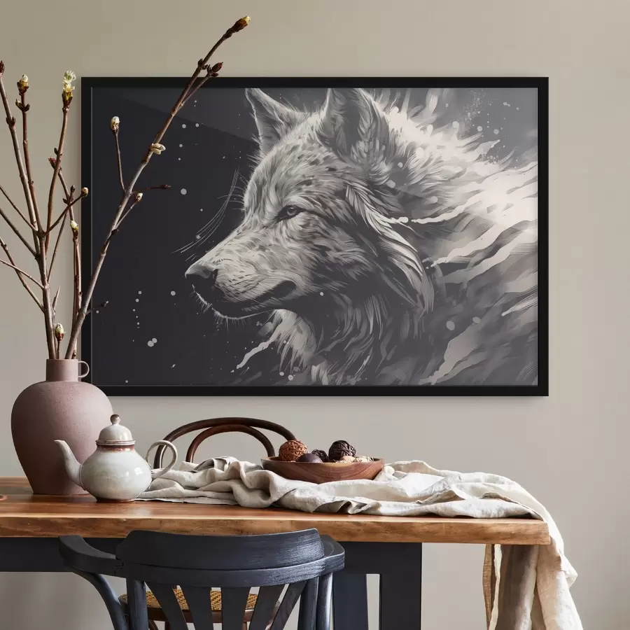 murales de pared Lobo f44271
