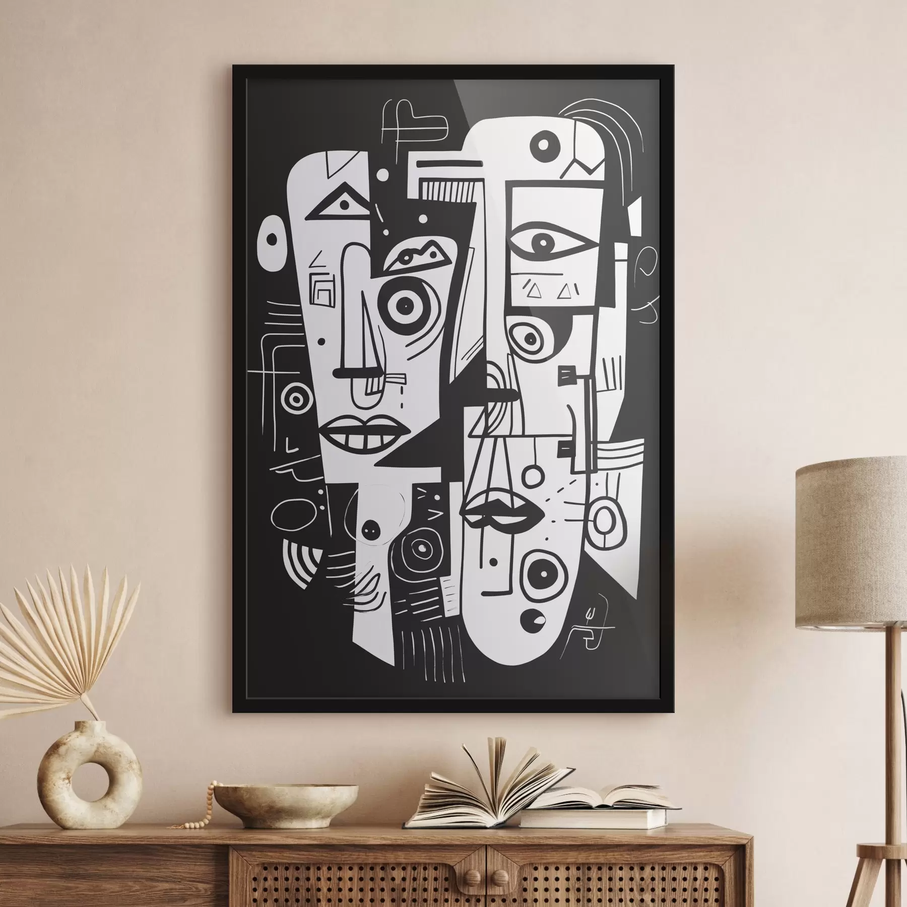 murales de pared Cara abstracta f44275