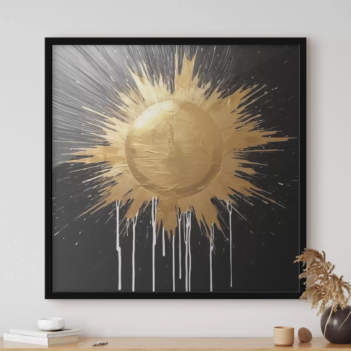 Poster Sol amarillo abstracto f44281