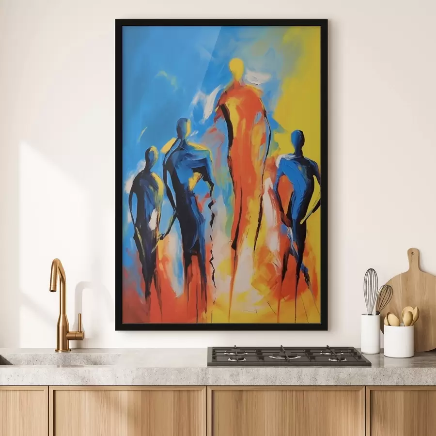 murales de pared gente abstracta f44282