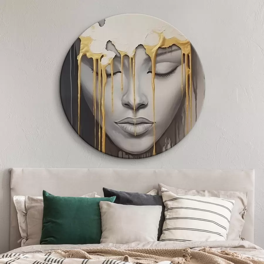 murales de pared Cara de un niño en pintura r44265