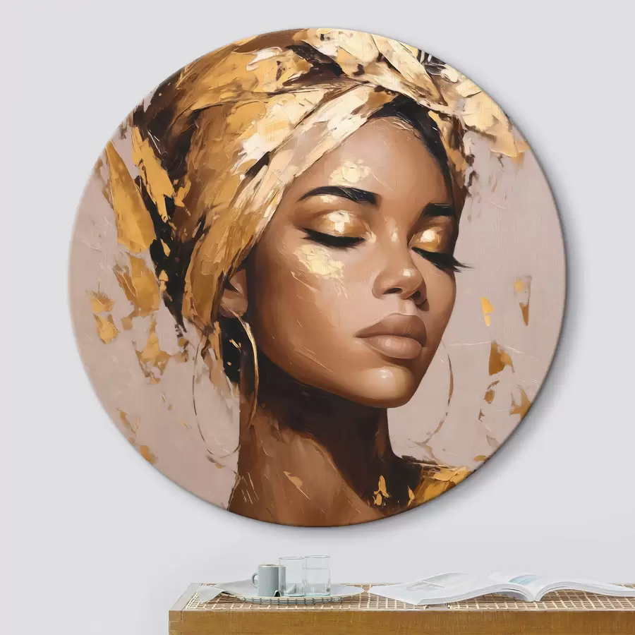 murales de pared Una mujer hermosa y elegante, con un pañuelo en la cabeza r44368