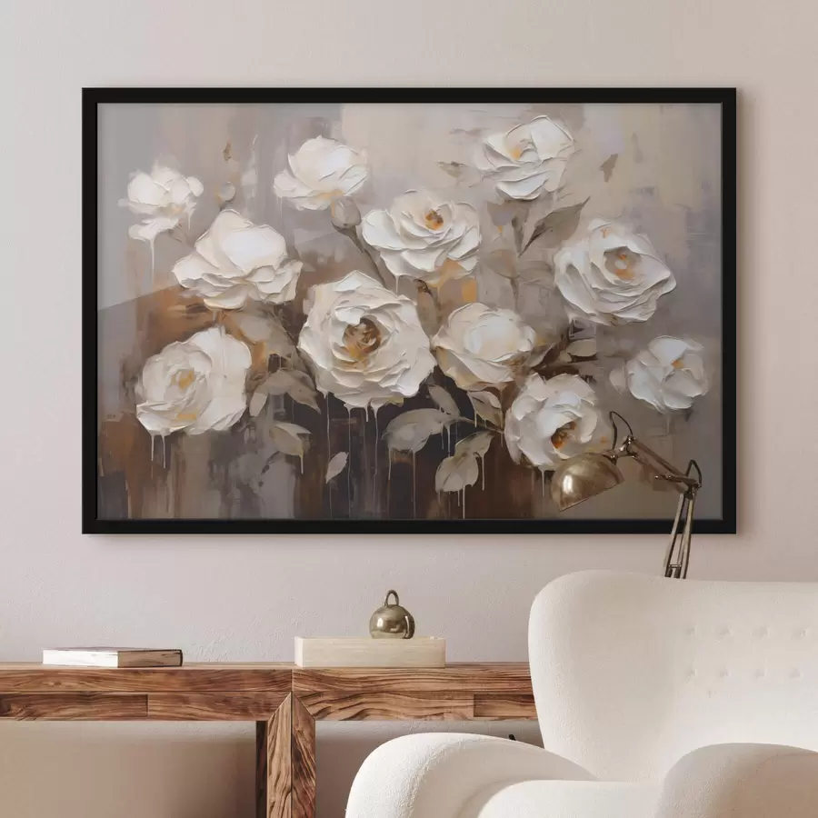 murales de pared Ramo de rosas abstracto f44364
