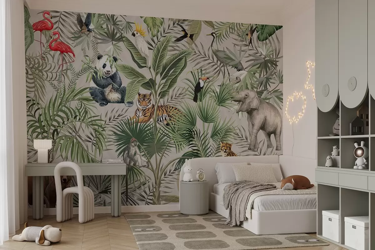 murales de pared Animales en la selva w03983