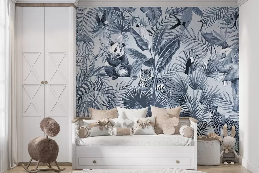 murales de pared Animales en la selva w03983v3