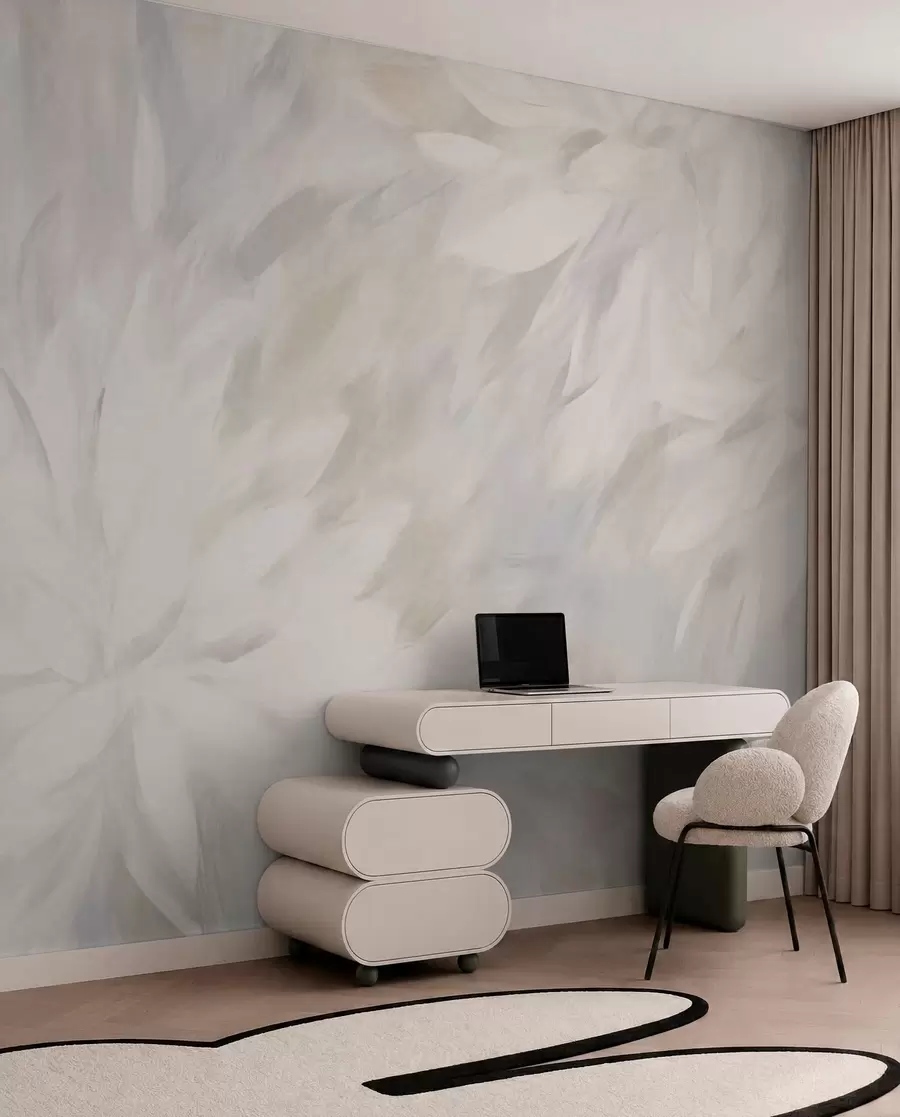 murales de pared Flores en estilo de trazos suaves w03986
