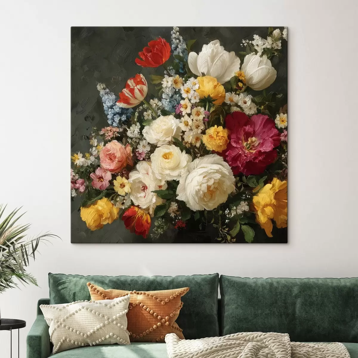 murales de pared Ramo de flores diversas con ricos matices s44334