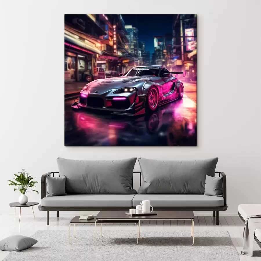 murales de pared Supra: La evolución de la velocidad en una neblina de neón s44343