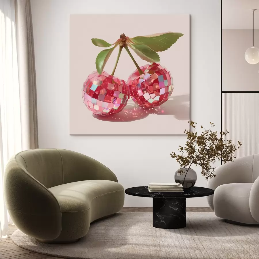 murales de pared Pequeñas cerezas brillantes s44345