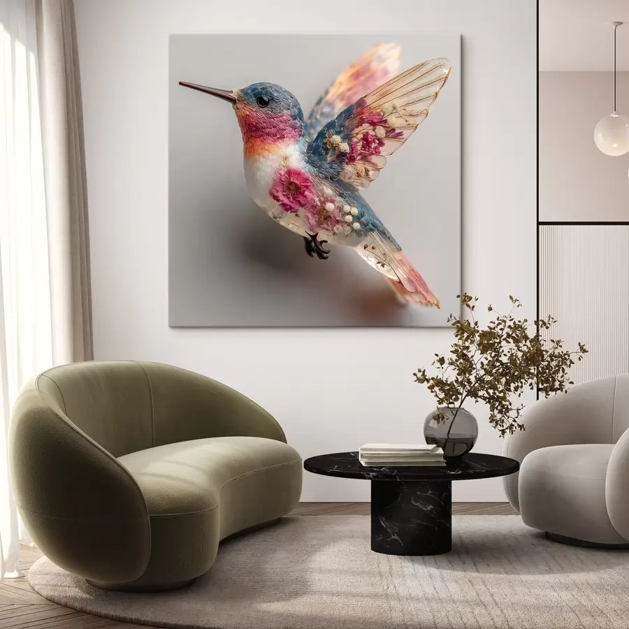 murales de pared Ligereza cristalina con un corazón floral s44353