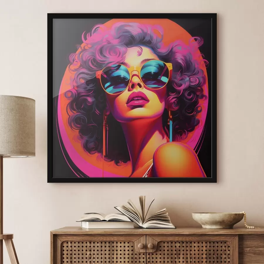 murales de pared Mujer elegante con gafas de sol f44335