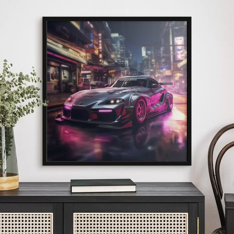 murales de pared Supra: La evolución de la velocidad en una neblina de neón f44343