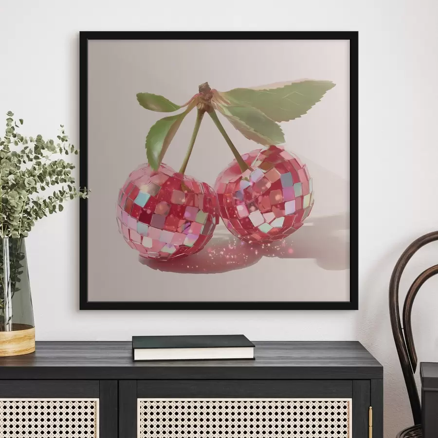 murales de pared Pequeñas cerezas brillantes f44345