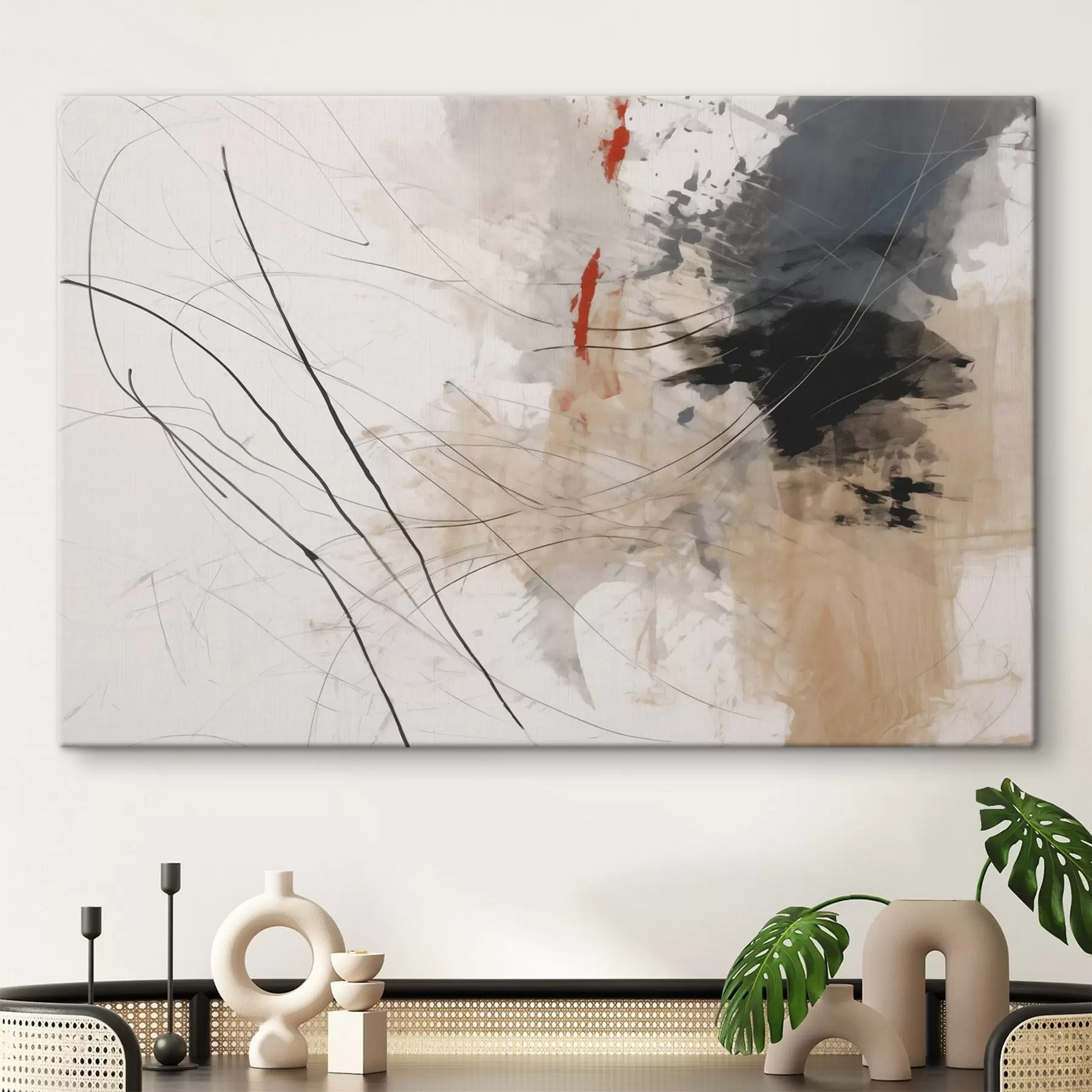 murales de pared Abstracción de manchas, líneas s44418