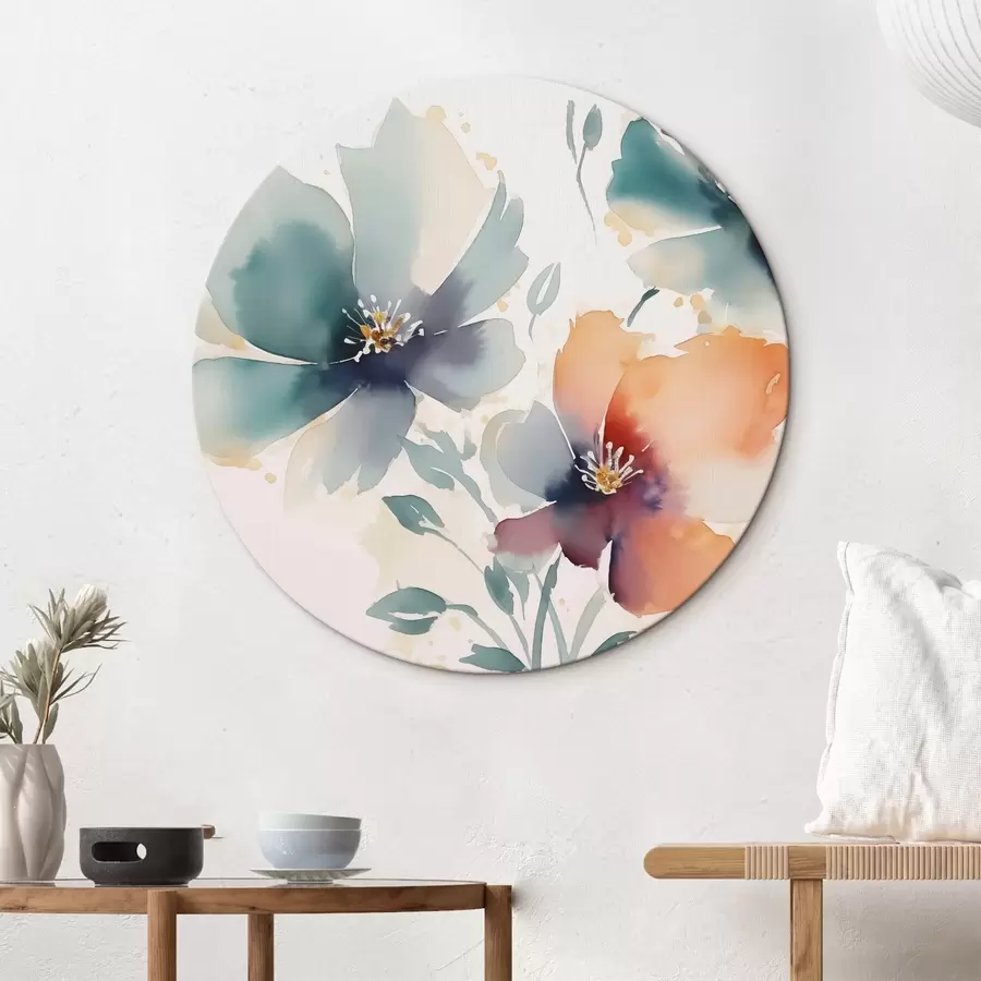 murales de pared Flores imitación acuarela r44424