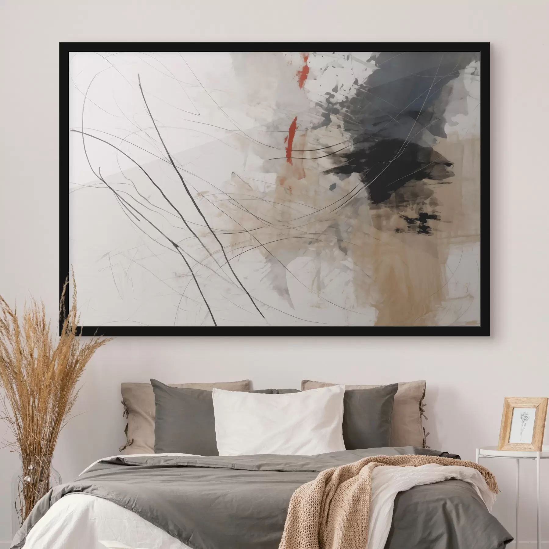 murales de pared Abstracción de manchas, líneas f44418