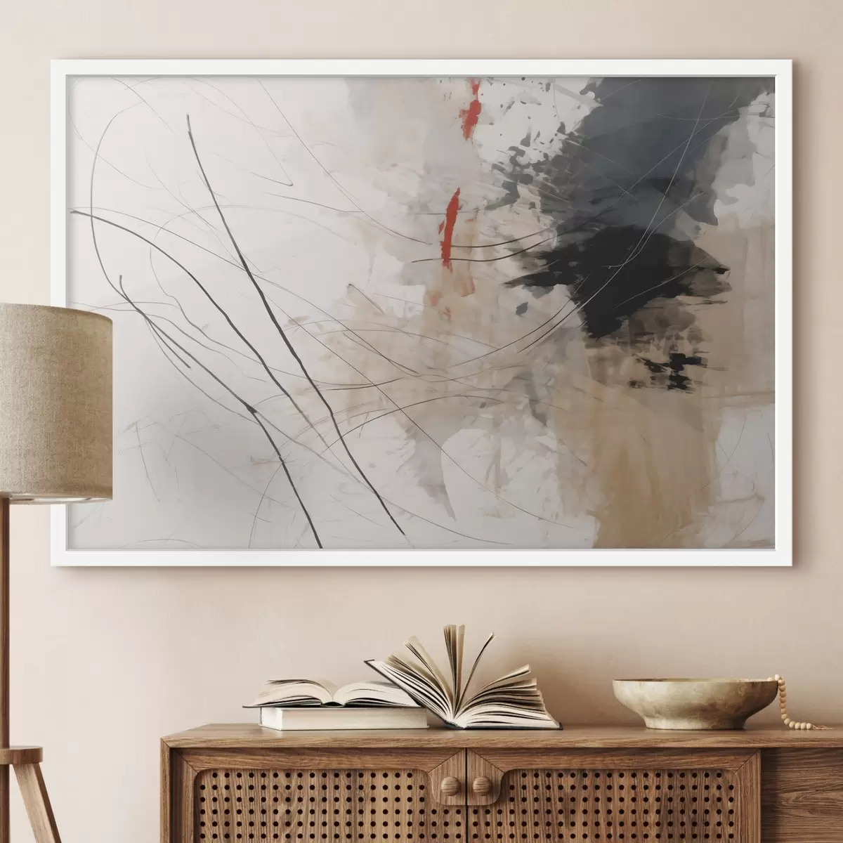 Poster Abstracción de manchas, líneas f44418