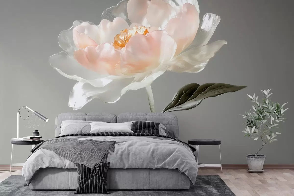 murales de pared flor grande de cristal w04030