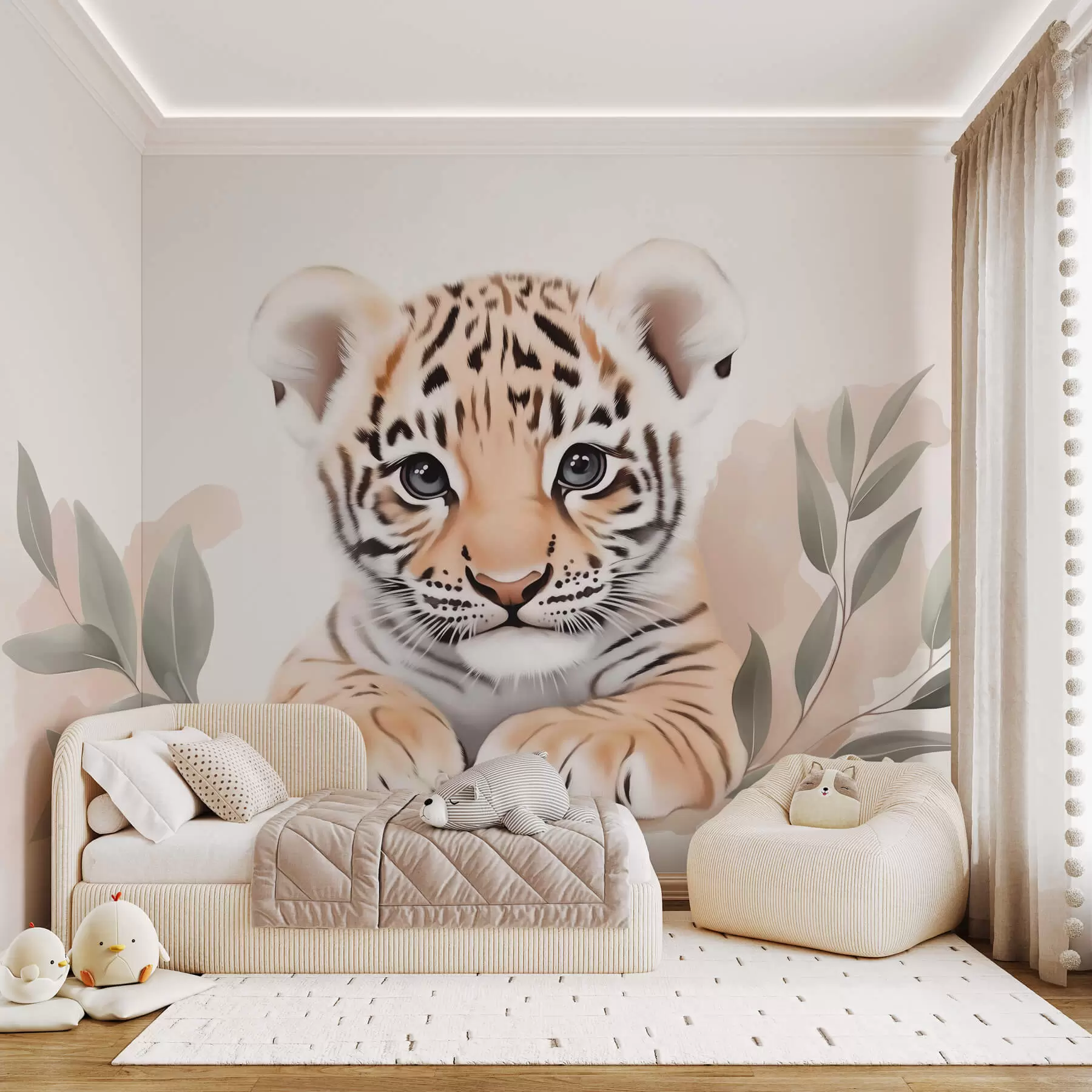 murales de pared Lindo cachorro de tigre w03529