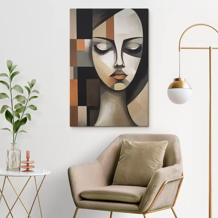 murales de pared Cara geométrica s44491