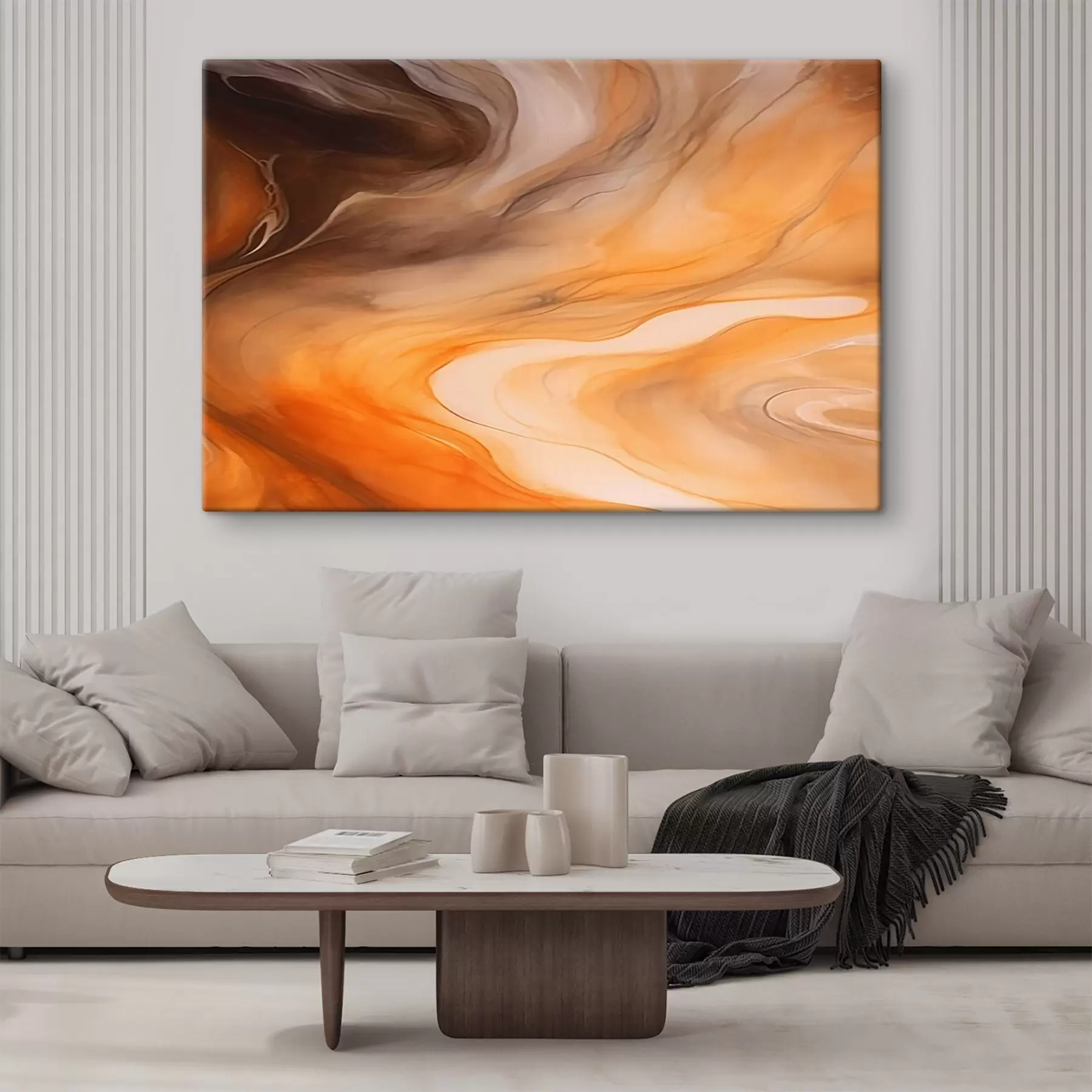 murales de pared Cálidas ondas abstractas s44496