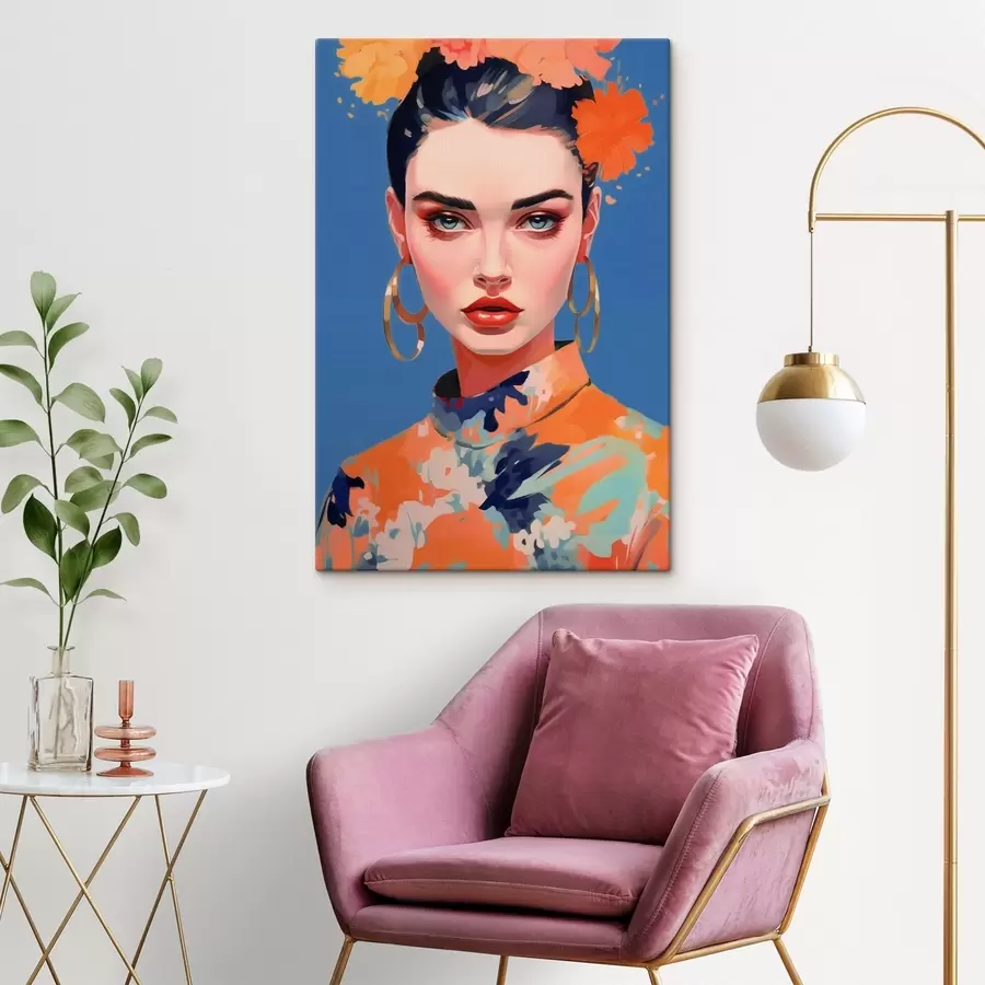 murales de pared Retrato con pendientes s44500