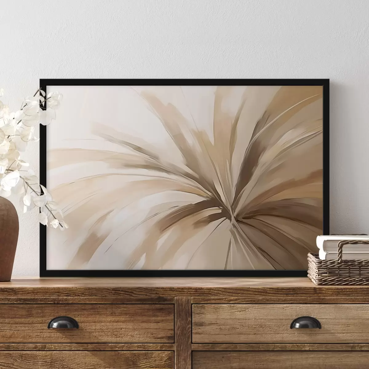 Poster Trazos en forma de flor f44487