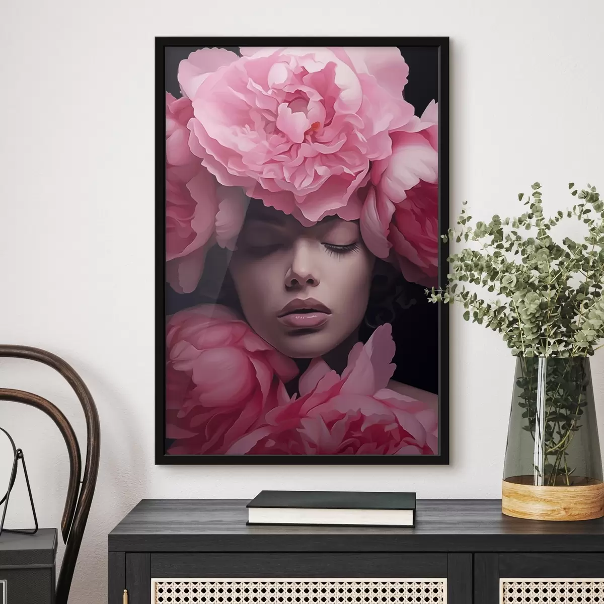 Poster Cara en pétalos f44490