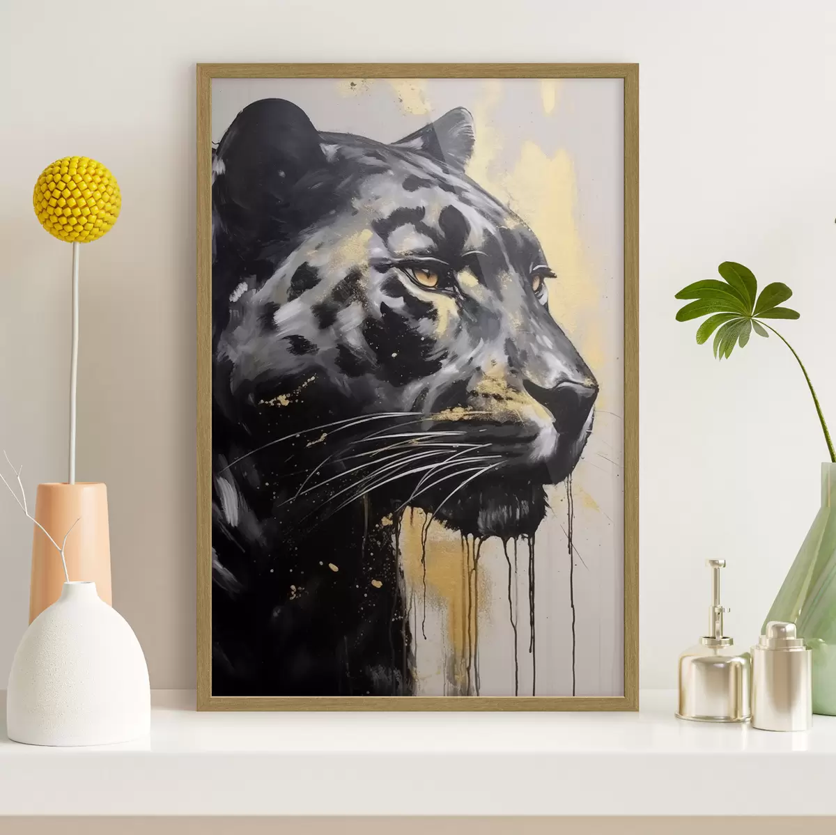 Poster Pantera negra con ojos amarillos f44493