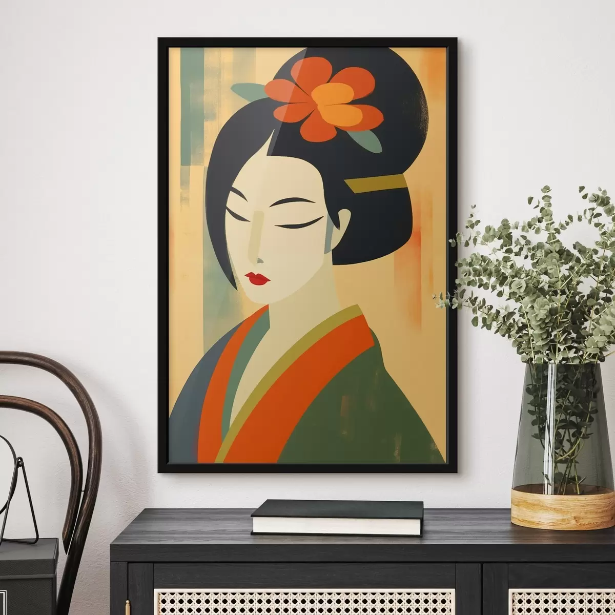 Poster Geisha de perfil f44498