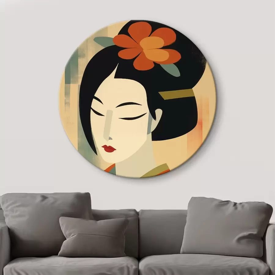 murales de pared Geisha de perfil r44498