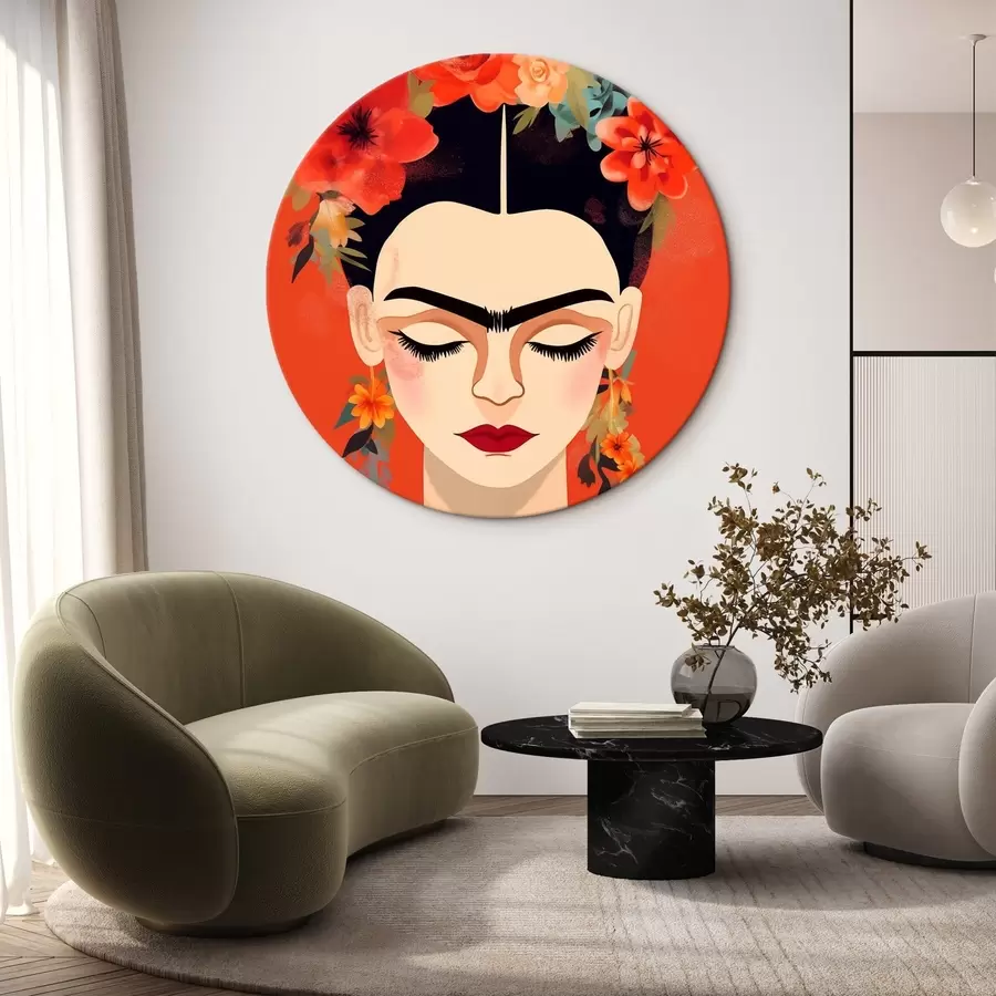 murales de pared Frida con flores r44499
