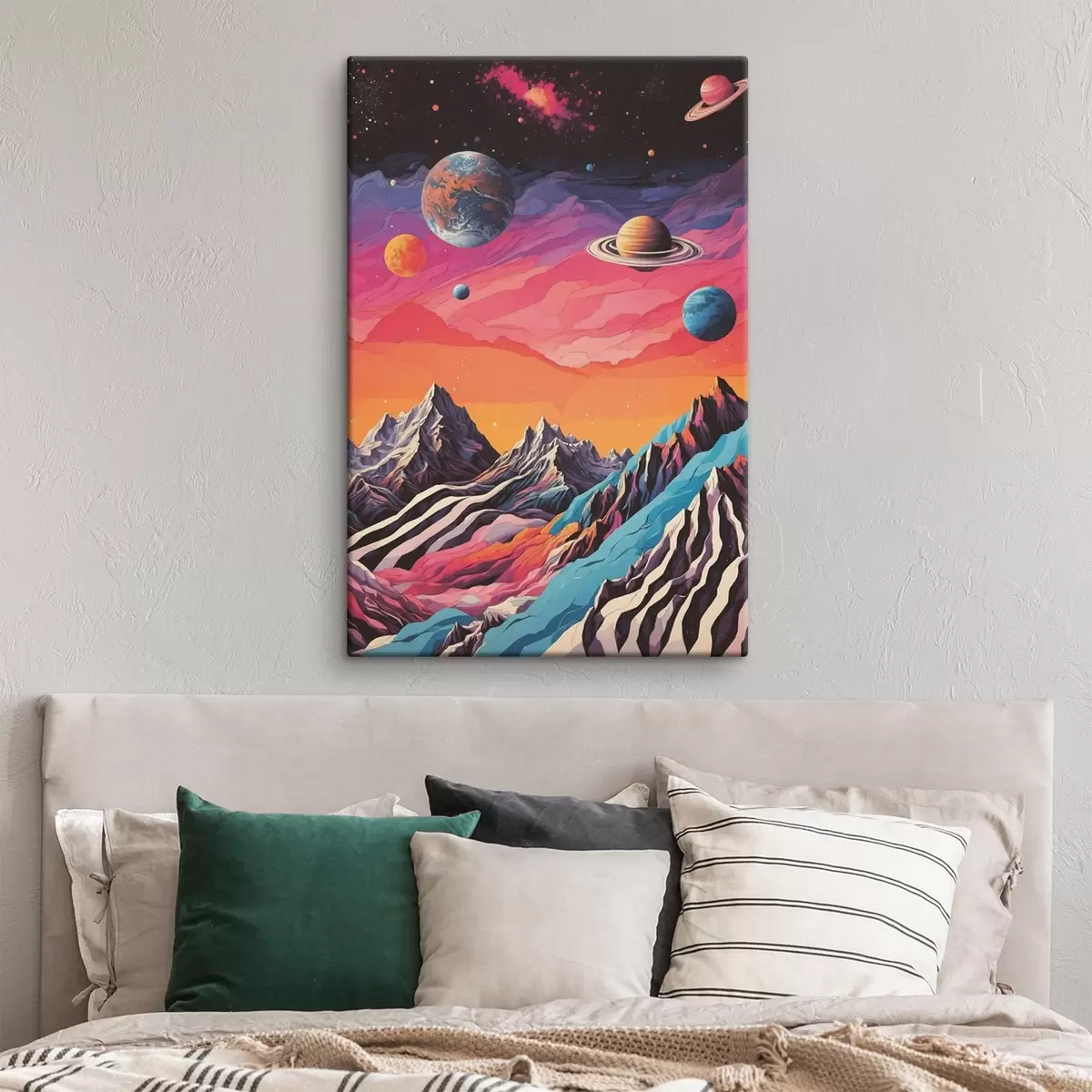 murales de pared Desfile de planetas y montañas s44443