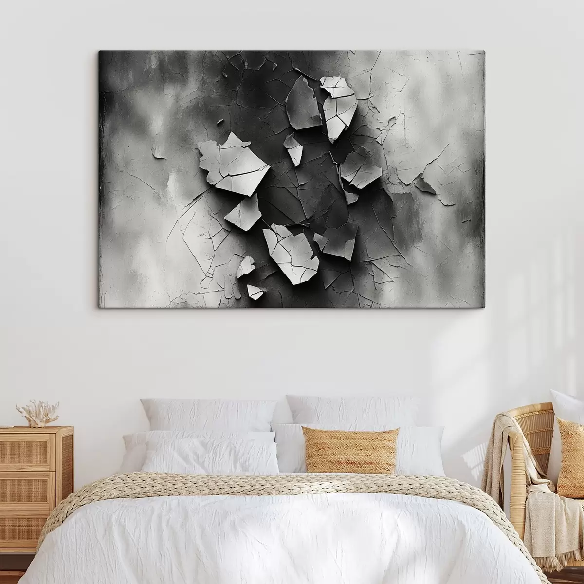 murales de pared Pared antigua en blanco y negro s44450