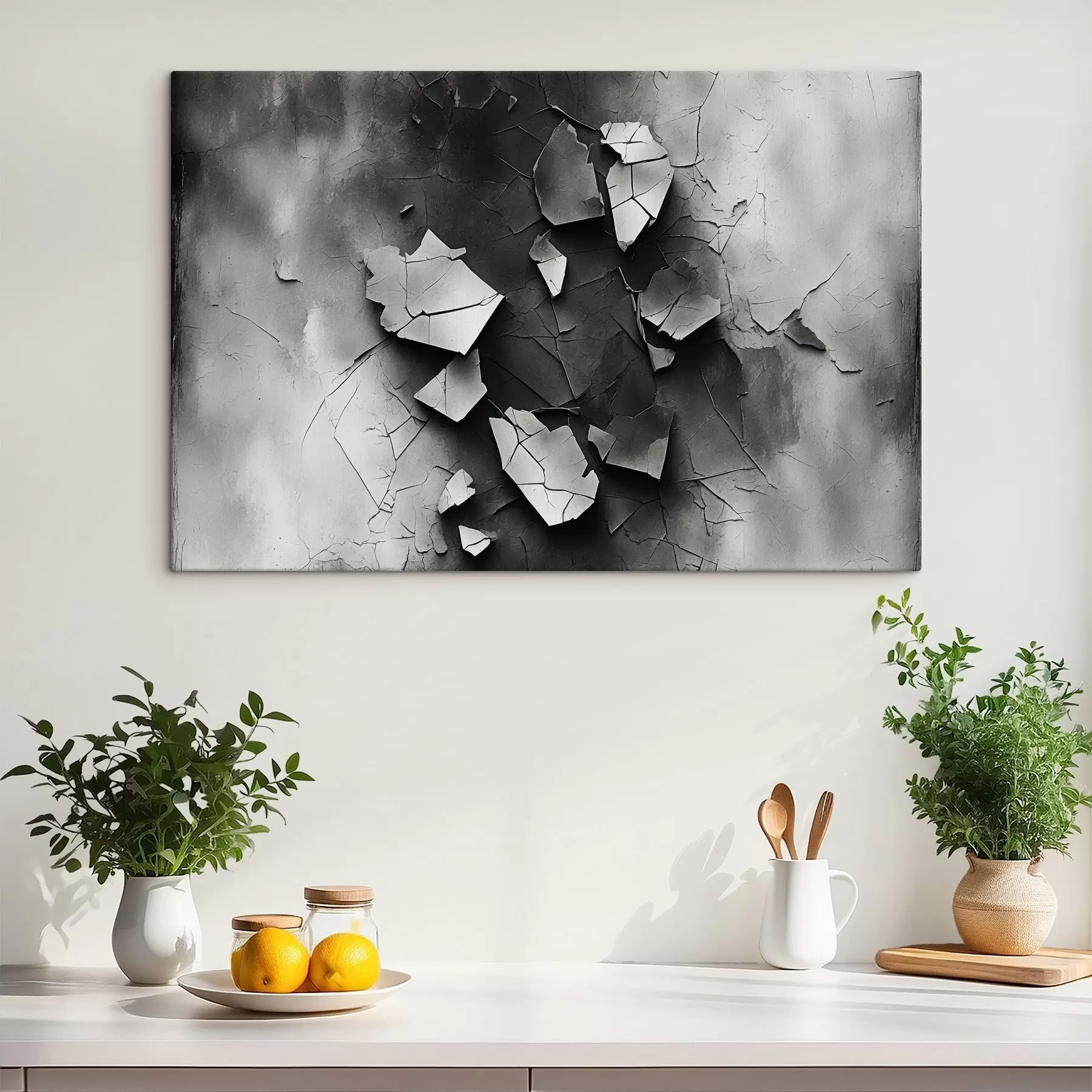 murales de pared Pared antigua en blanco y negro s44450