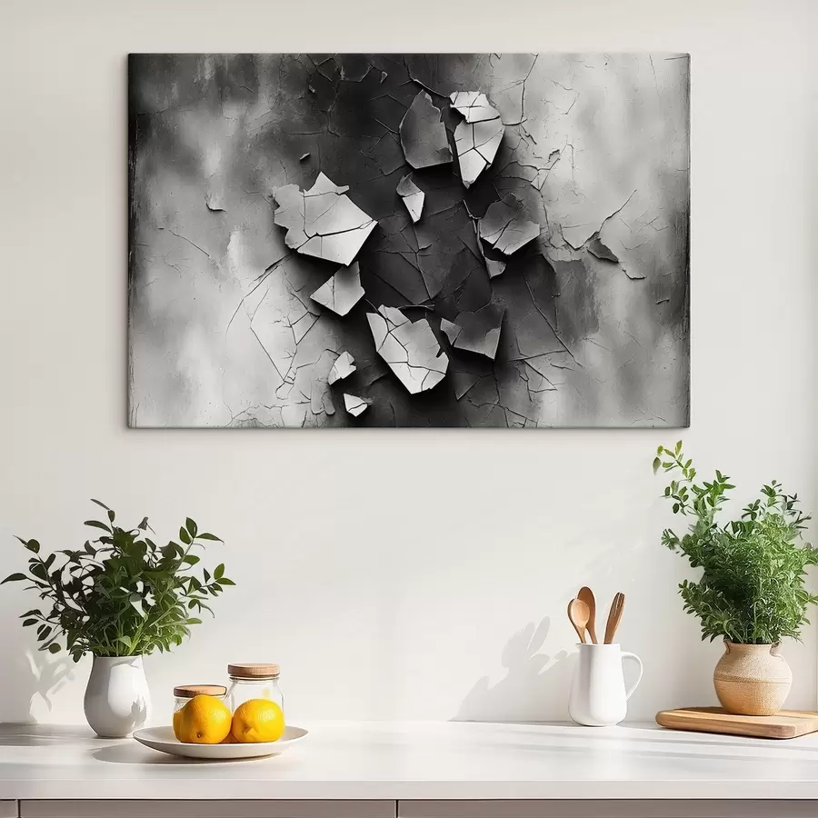 murales de pared Pared antigua en blanco y negro s44450