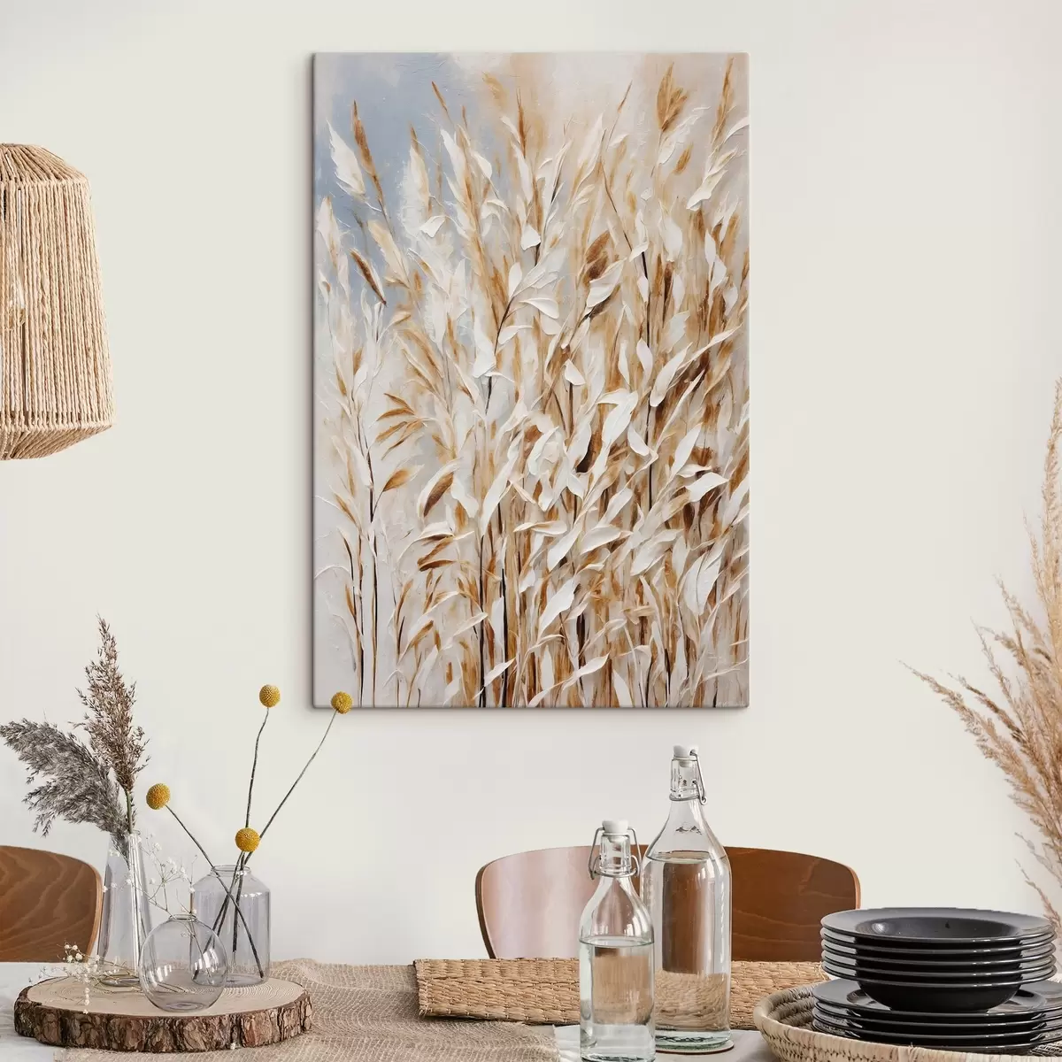 murales de pared Trigo abstracto en estilo de pintura acrílica s44467