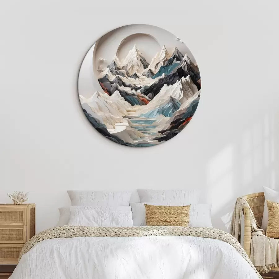 murales de pared Cuadro abstracto de zona montañosa r44427