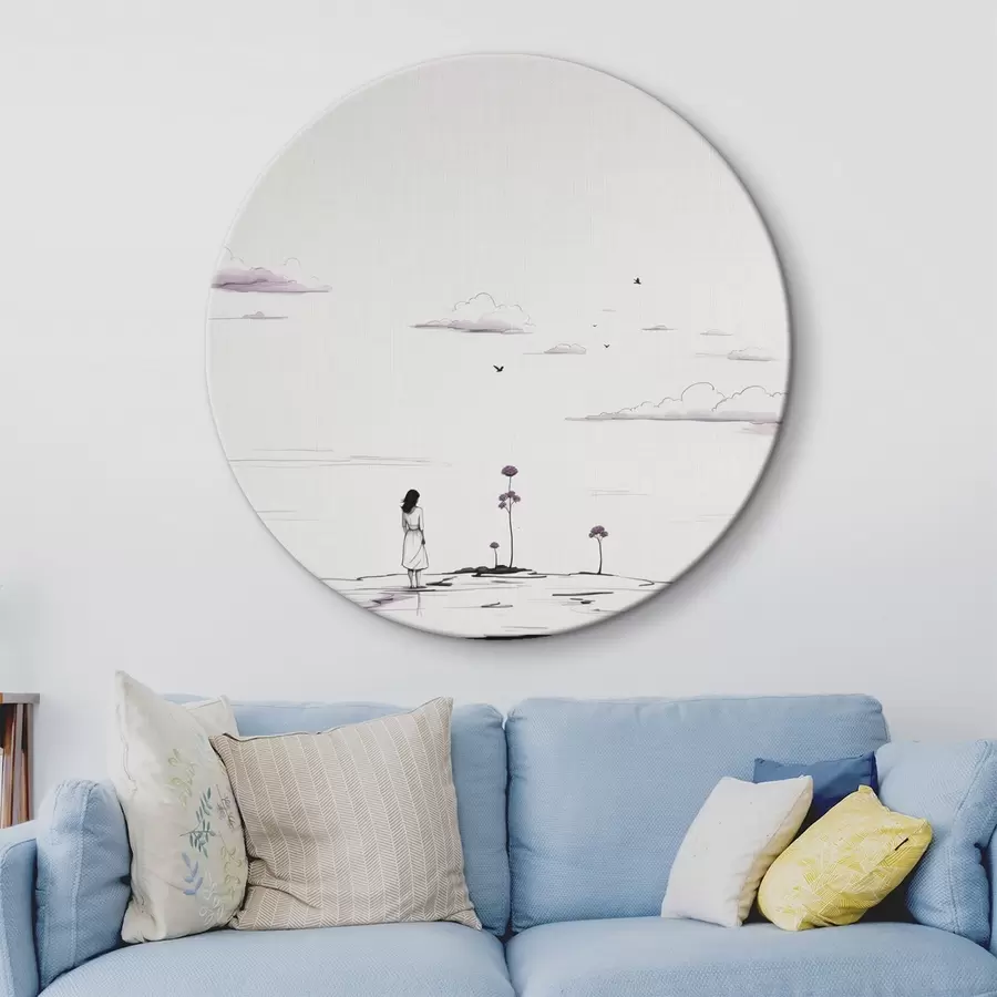 murales de pared Pintura sencilla en blanco y negro r44433