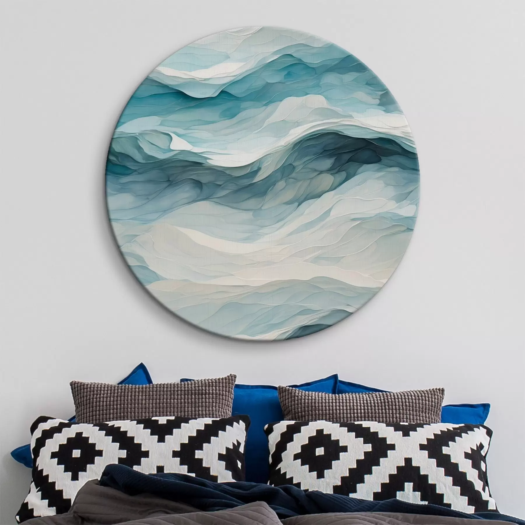 murales de pared Olas de mar en estilo de pintura acrílica r44445