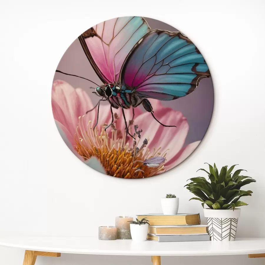 murales de pared Mariposa sentada sobre una flor r44470