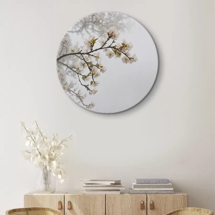 murales de pared Árbol en flor en la niebla r44473