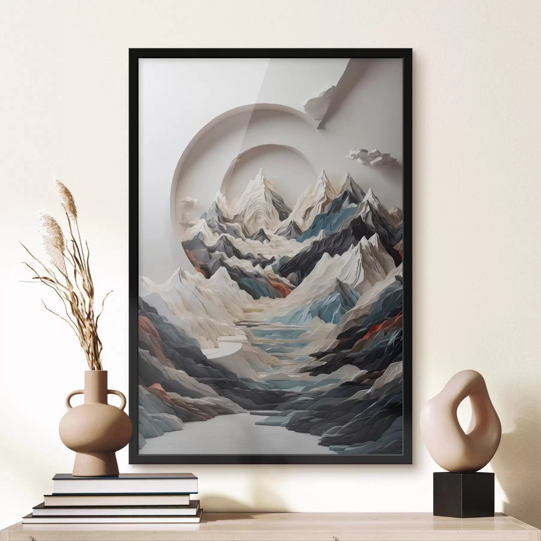 murales de pared Cuadro abstracto de zona montañosa f44427